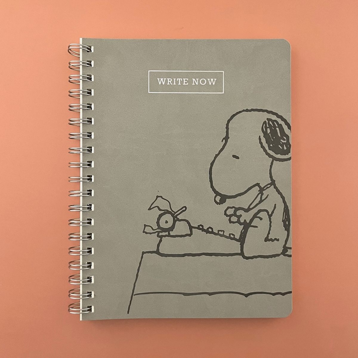 Peanuts Snoopy Type 8 x 10 Spiral Vegan Leather Journal