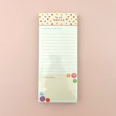 Im At Capacity Magnetic Notepad