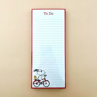 Peanuts Bike Magnetic Notepad