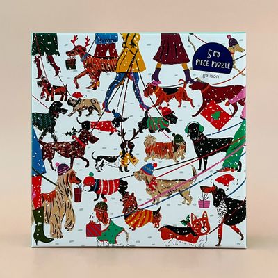 Holiday 500 Piece Puzzles Winter Dog