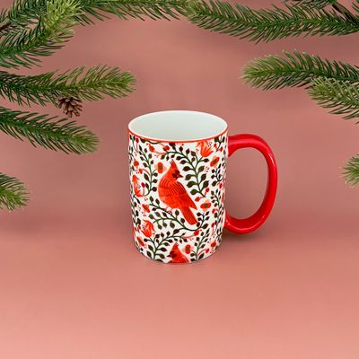 Rifle Paper Holiday Mug Christmas Cardinals