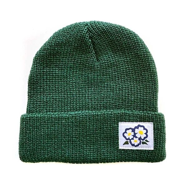 3P4 Beanie, Style: Forest Flowers - Green