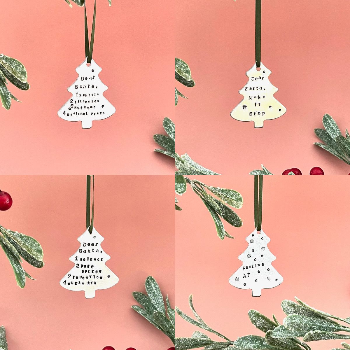 Handstamped Ornament -