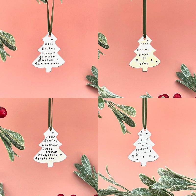 Handstamped Ornament -