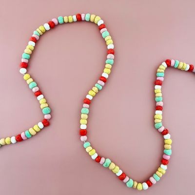 Handmade Wool Felt Ball Garland, Multicolor