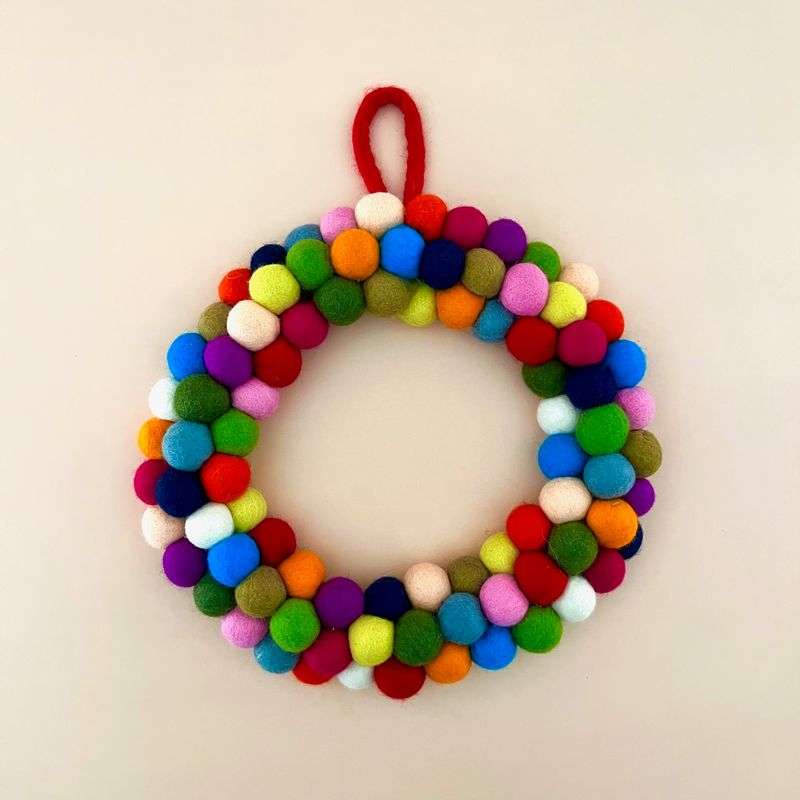 Confetti Multicolor Holiday Wreath 12&quot;