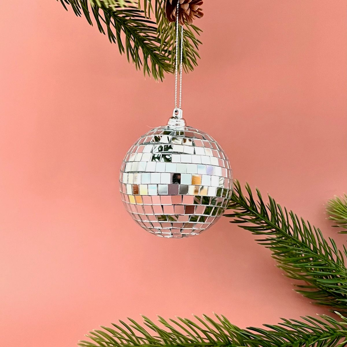 Disco Ball Ornaments Silver