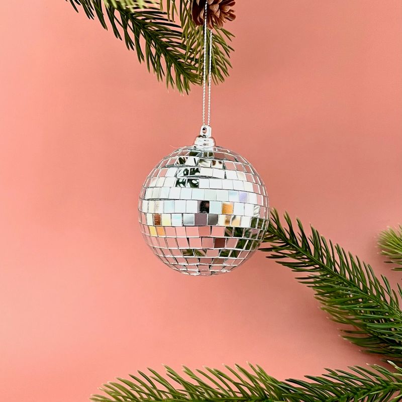 Disco Ball Ornaments Silver