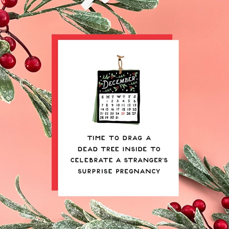 Surprise Pregnancy Holiday Card