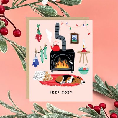 Cozy Hearth Holiday Card