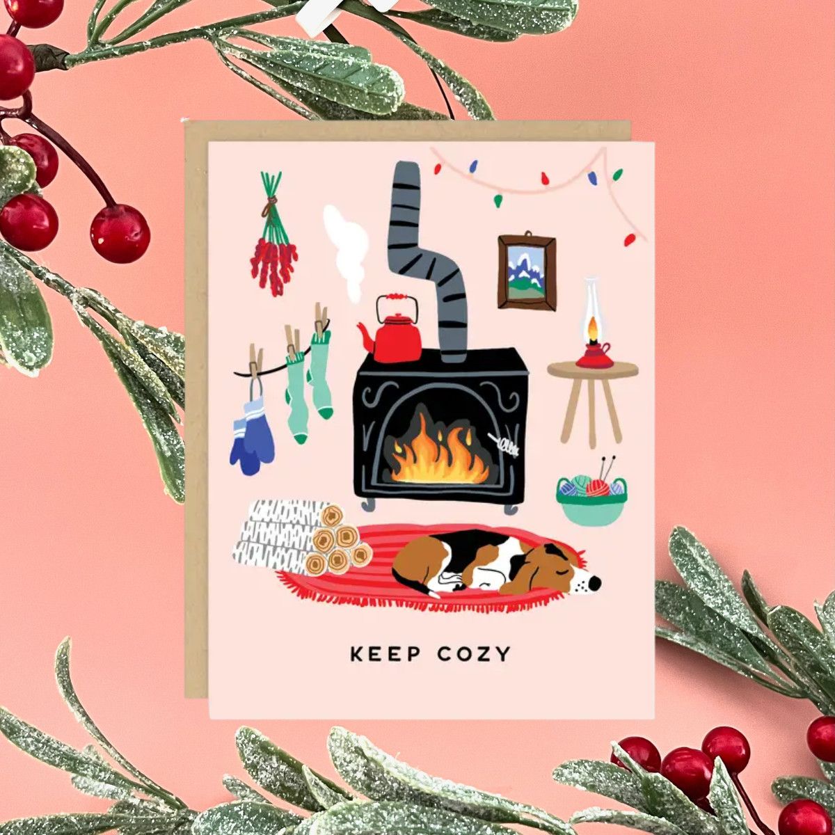 Cozy Hearth Holiday Card