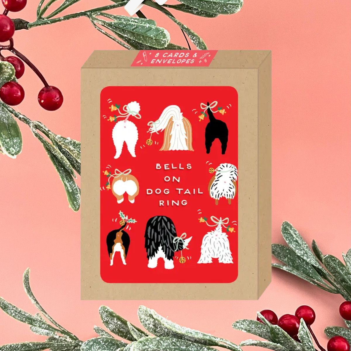 Dog Tails Holiday Cards 8 Boxed