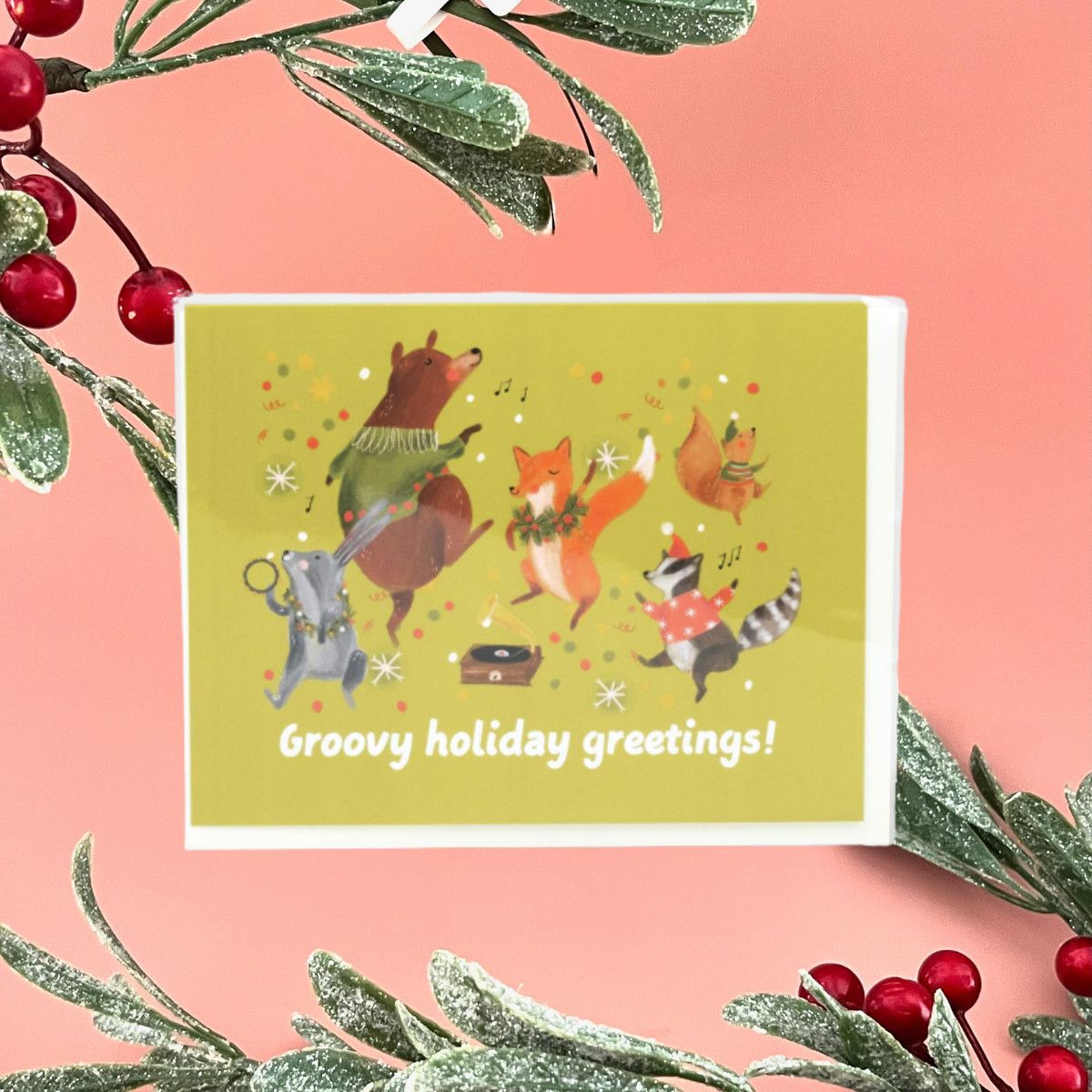 Groovy Holiday Greetings Card