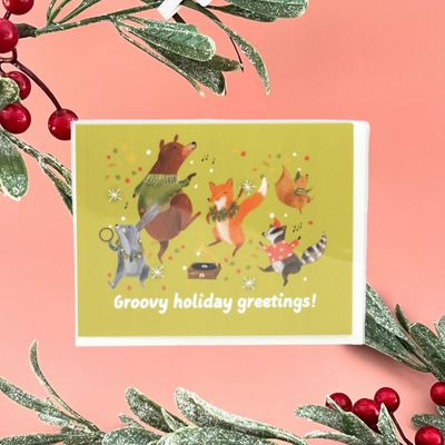 Groovy Holiday Greetings Card