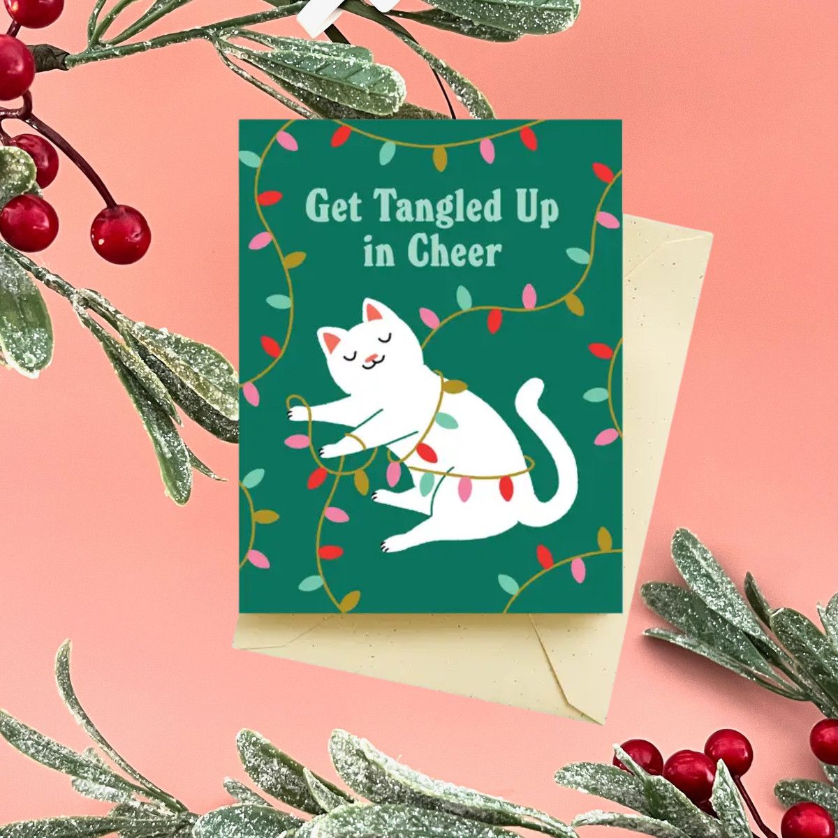Tangled Cats Holiday Card