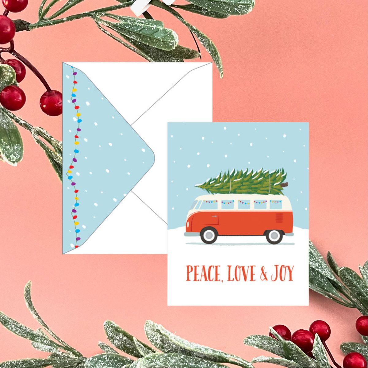 Boxed Holiday Cards, S/10, Style: Festive Tree Transport