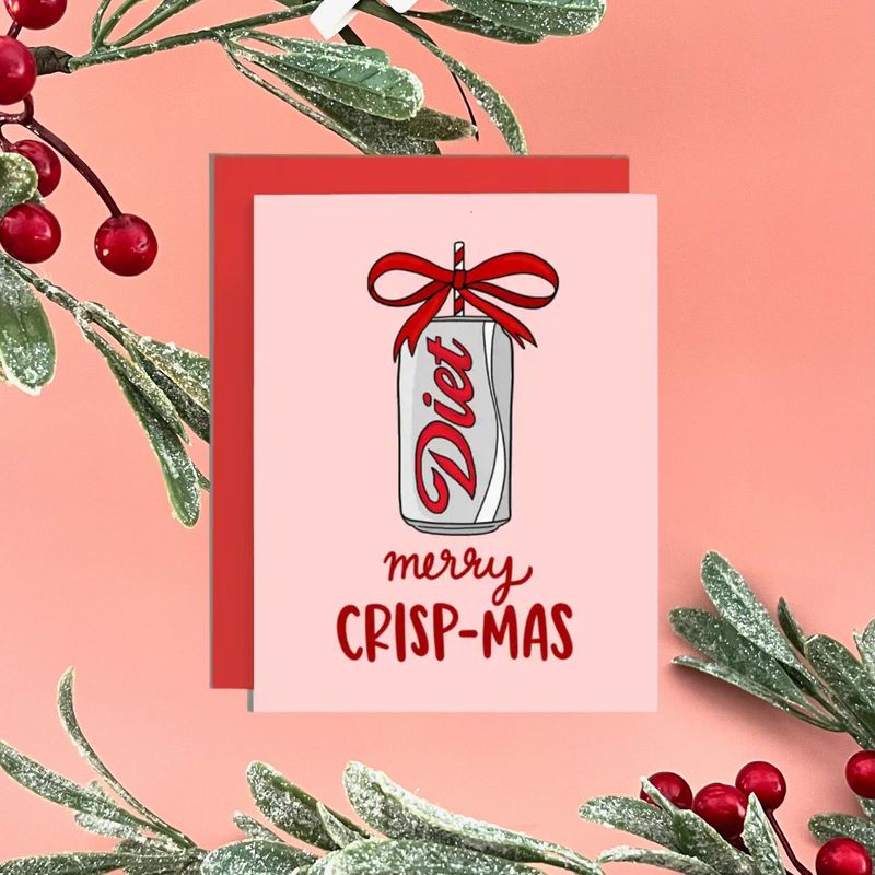 Merry Crisp-Mas Diet Soda Card