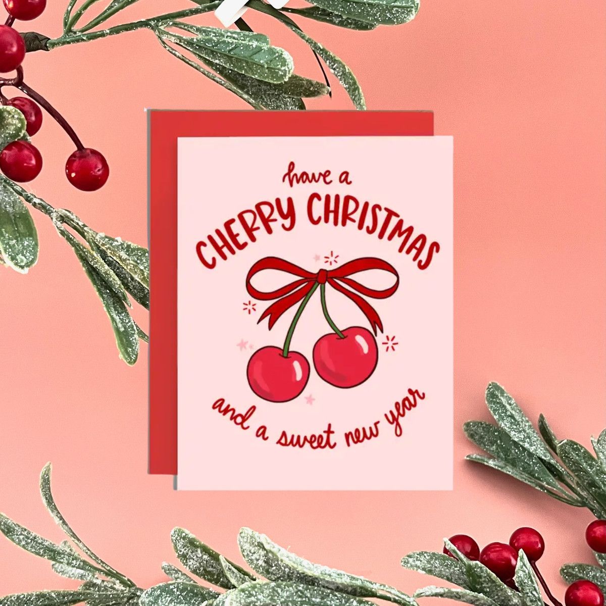 Cherry Christmas and Sweet New Year Card