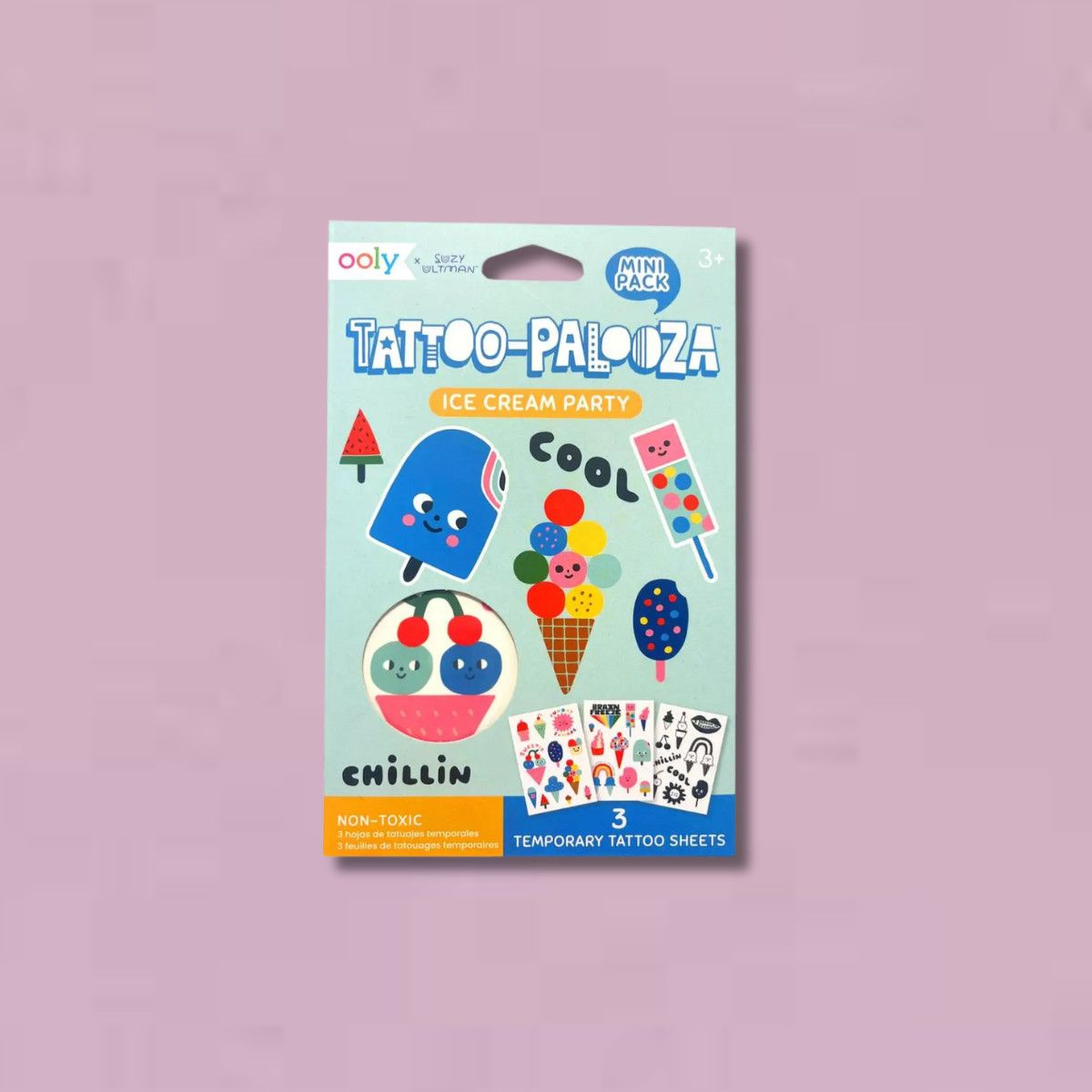 Mini Tattoo Palooza Temporary Tats, Style: Ice Cream Party