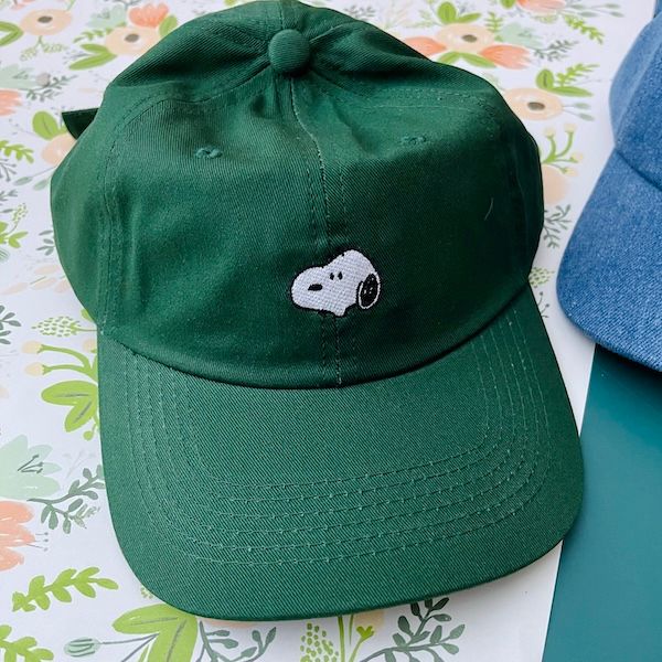 Snoopy Embroidered Dad Hat, Style: Forest