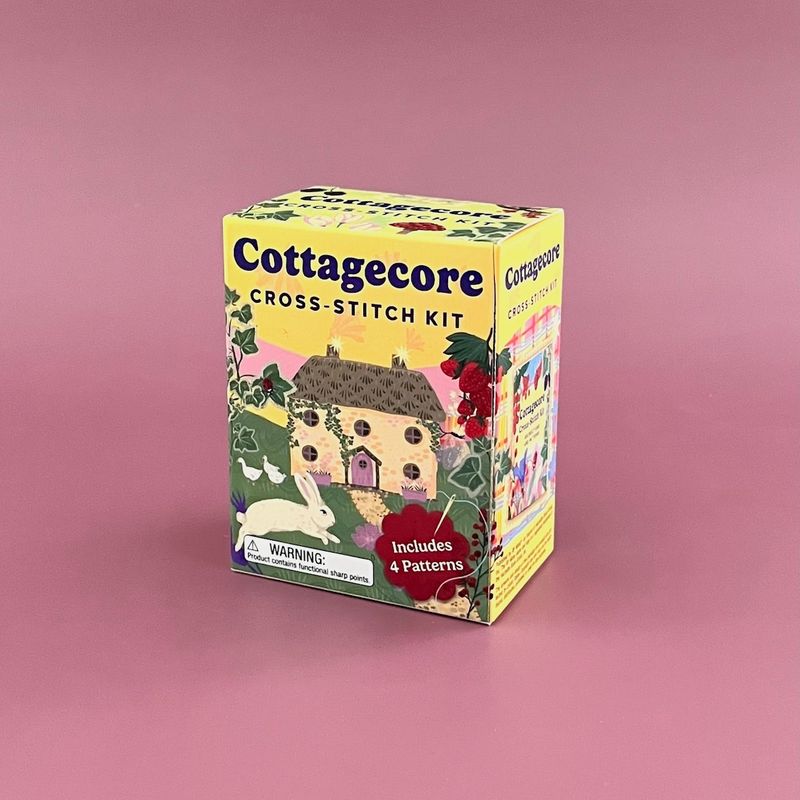 Cottagecore Cross-Stitch Kit : Includes 4 patterns