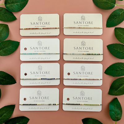 Lulu Gemstone + Seed Bead Adj. Bracelet