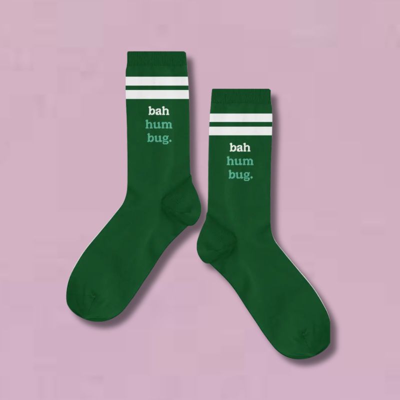 Bah Hum Bug Holiday Socks