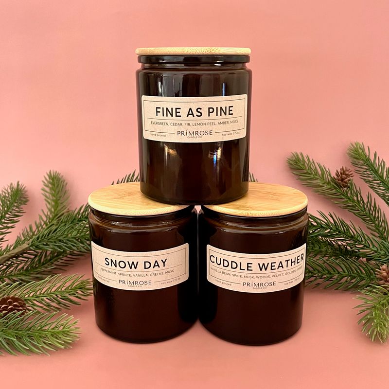 Primrose Winter 15oz Double Wick Soy Candles: