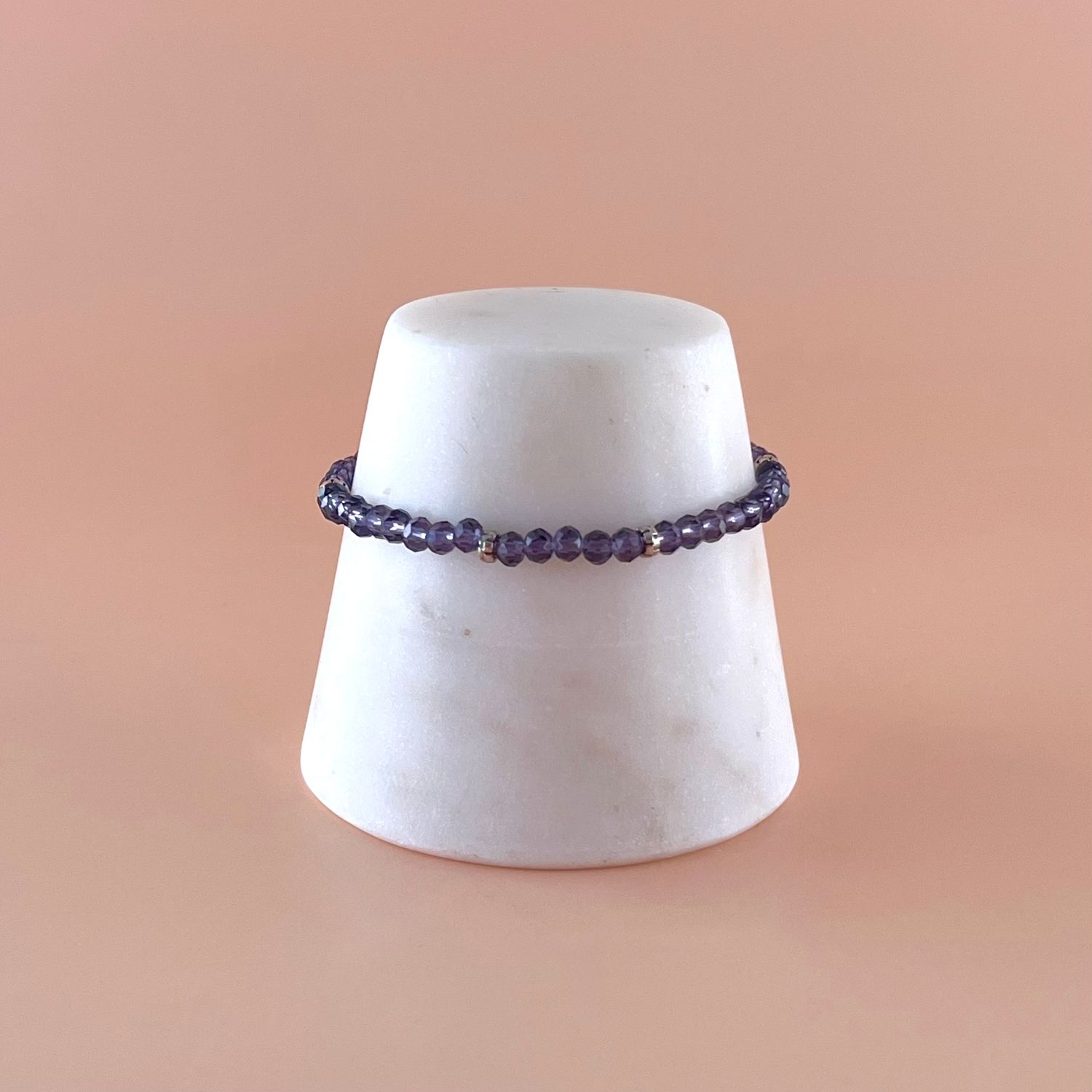 Mini Crystal Bracelet, Color: Amethyst Crystal