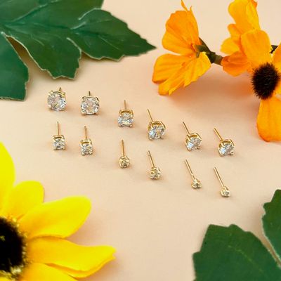 Goldfill CZ Studs Earrings
