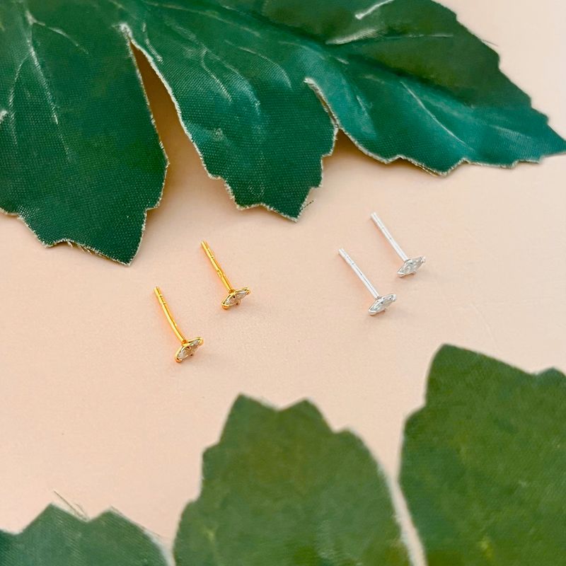 Tiny Marquise CZ Stud Earrings