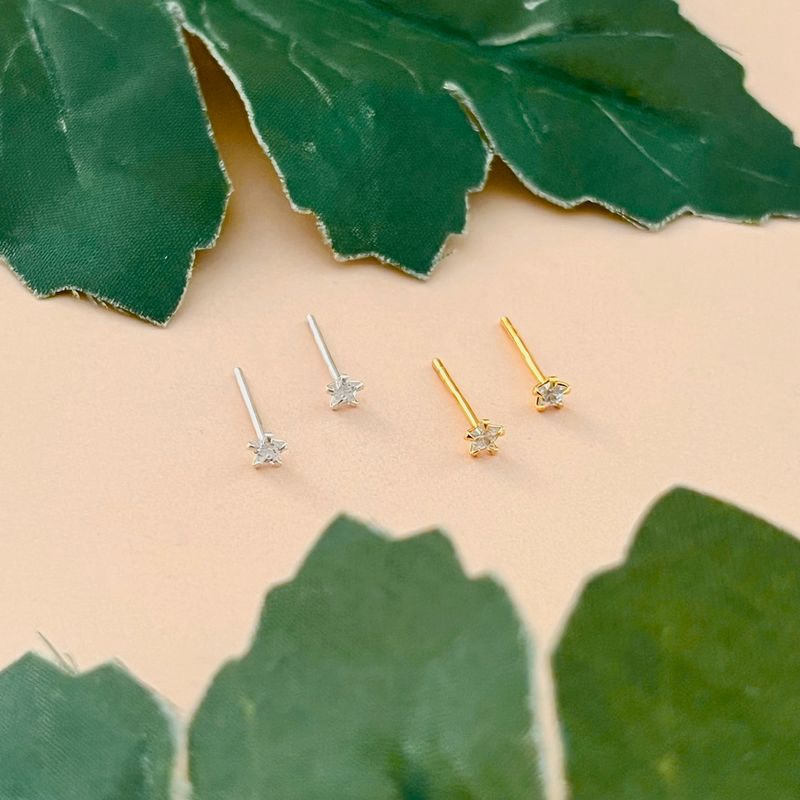 Mini CZ Star Stud Earrings