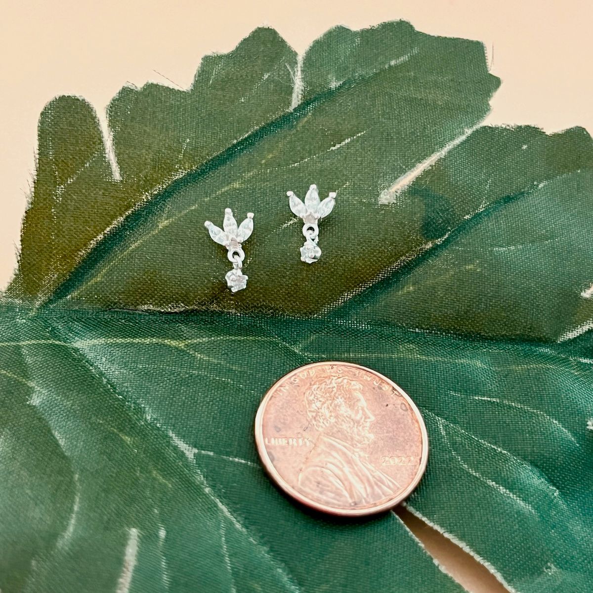 Sparkly Marquis CZ Dangle Studs, Color: SS