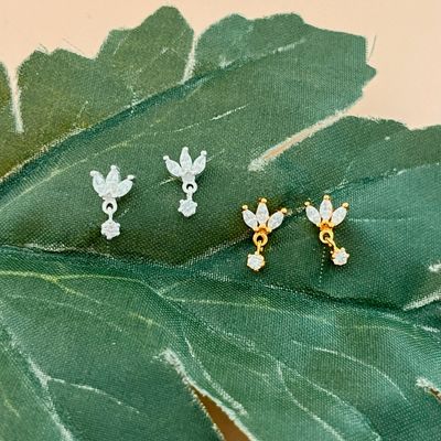 Sparkly Marquis CZ Dangle Studs