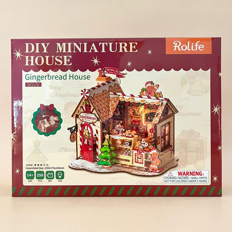 DIY Miniature House Kit: Gingerbread House
