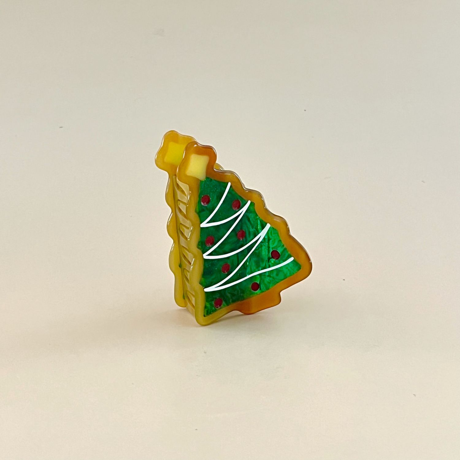 Midi Holiday Cookie Hair Claw, Style: Christmas Tree