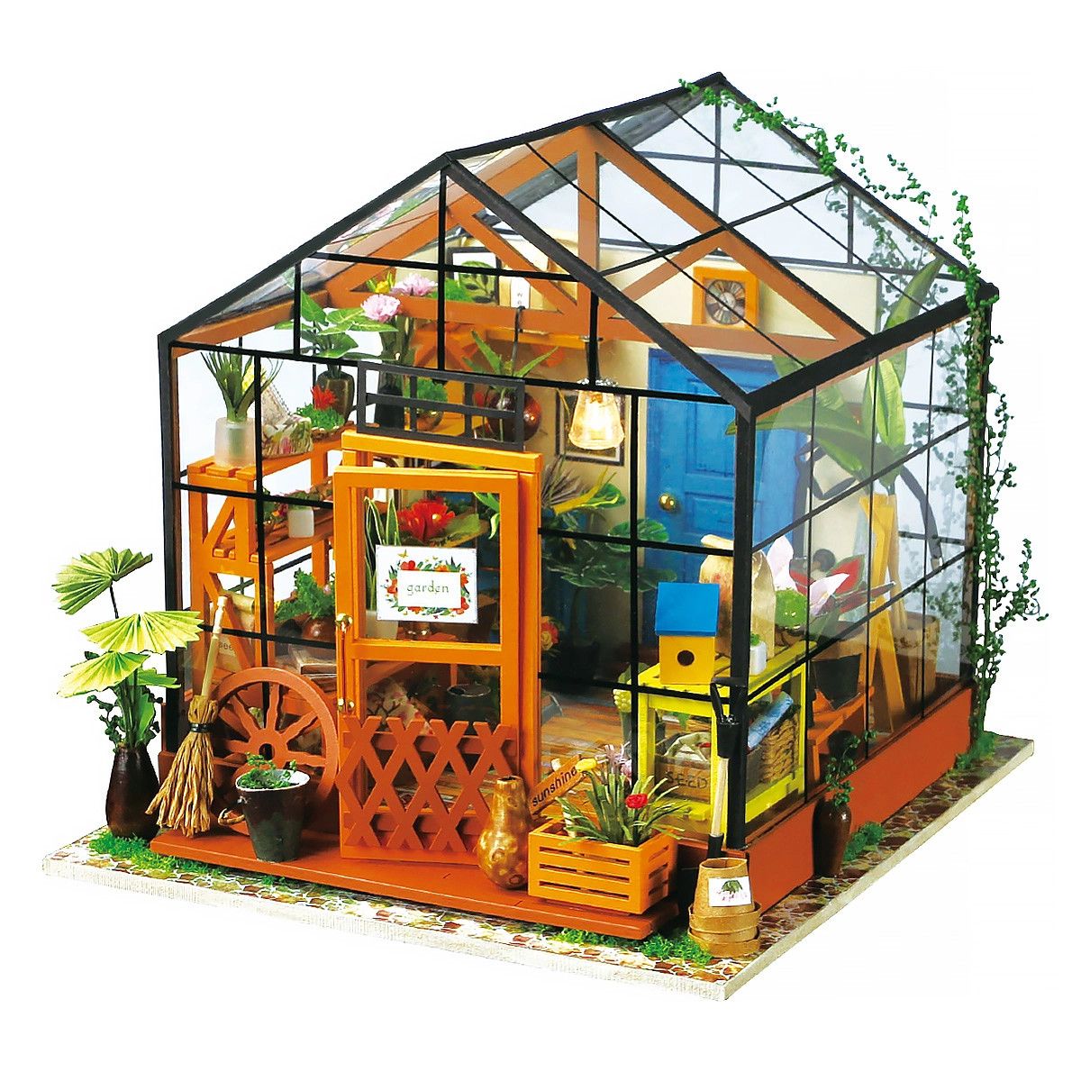 DIY Miniature Dollhouse Kit, Style: Cathy's Flower House