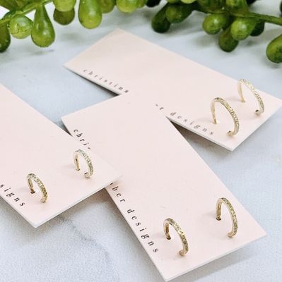 Diamond Dusted Huggie Hoops, Silver