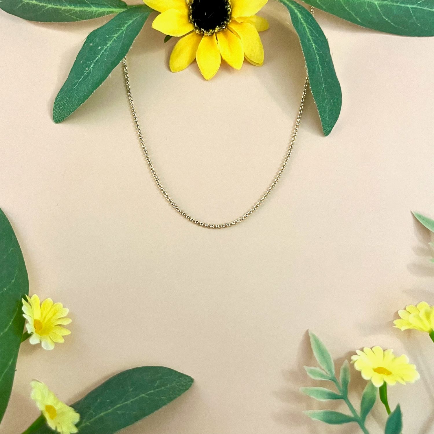 Gold Filled Rolo Chain Necklace, Length: 16"