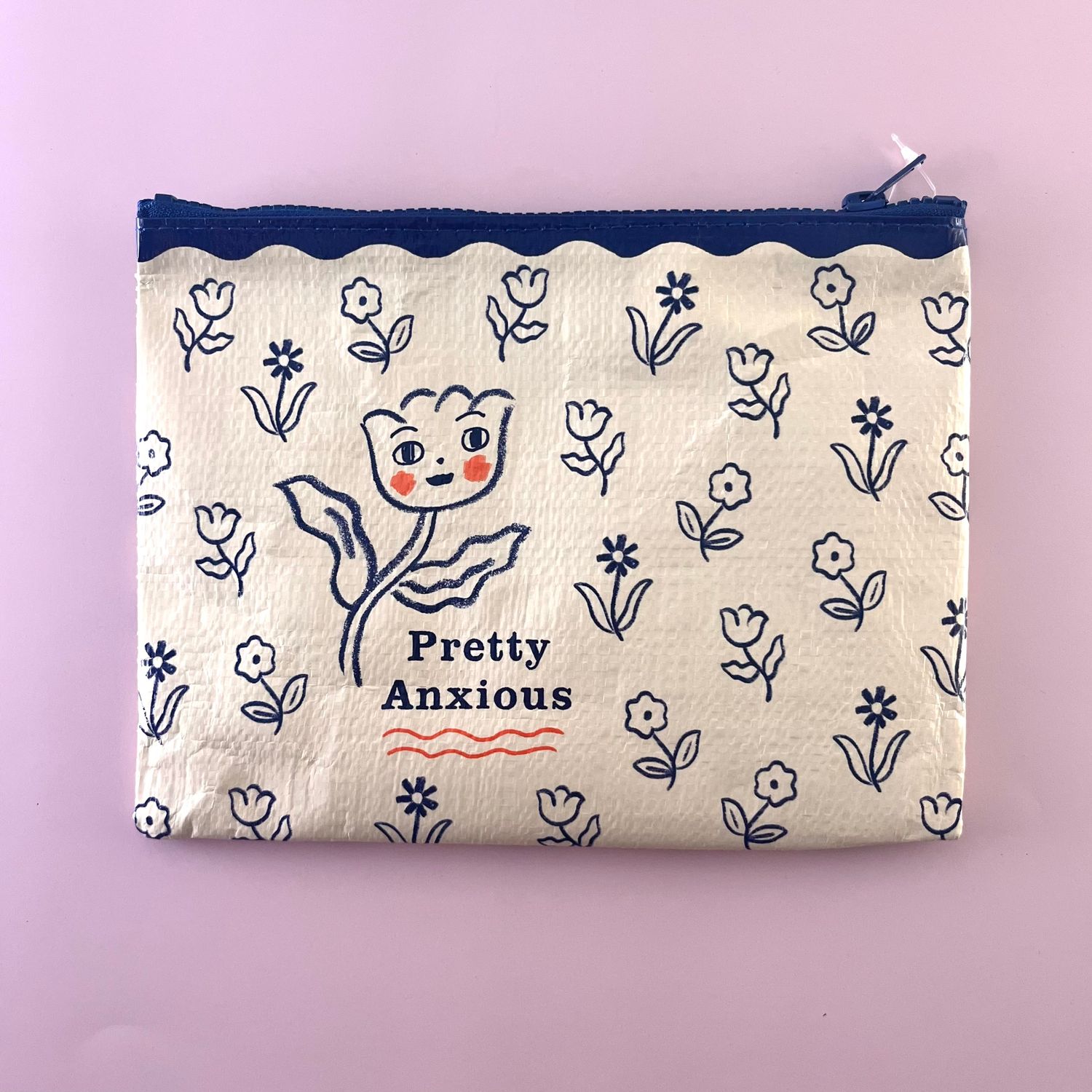 Blue Q Zipper Pouches, Style: Pretty Anxious