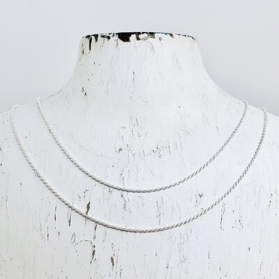 Sterling Silver Rope Chain Necklace