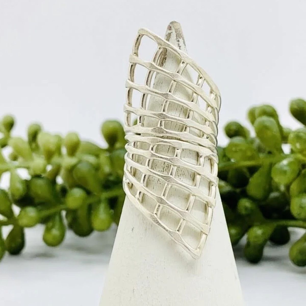 Silver Cage Wrap Ring
