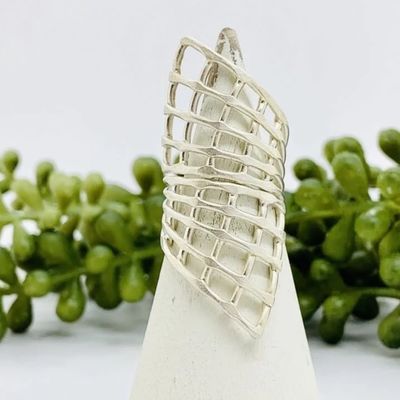 Silver Cage Wrap Ring