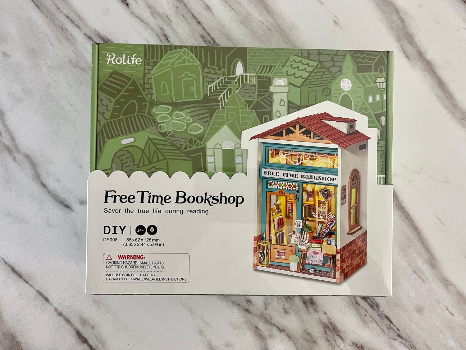 DIY Miniature House Kit, Style: Free Time Bookshop