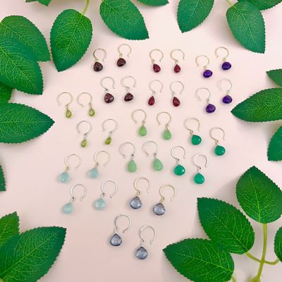 Gemstone Drop Earrings