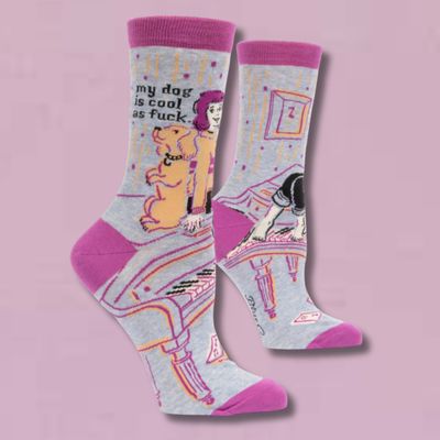 My Dog is Cool As Fuck Women’s Crew Socks