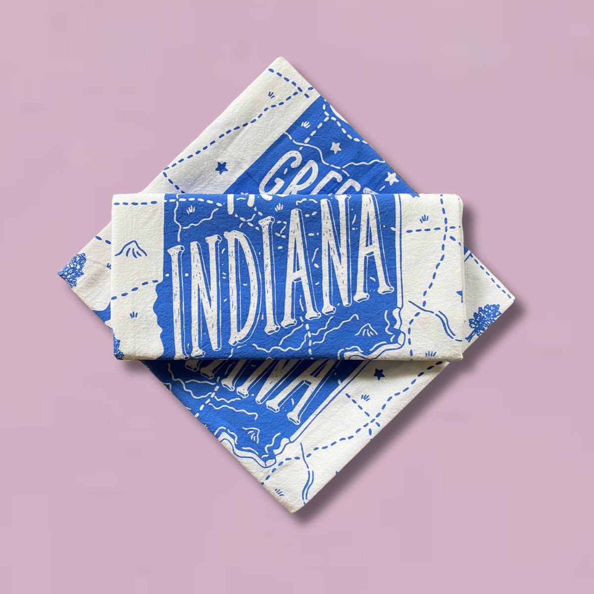 Greetings From Indiana Tea Towel