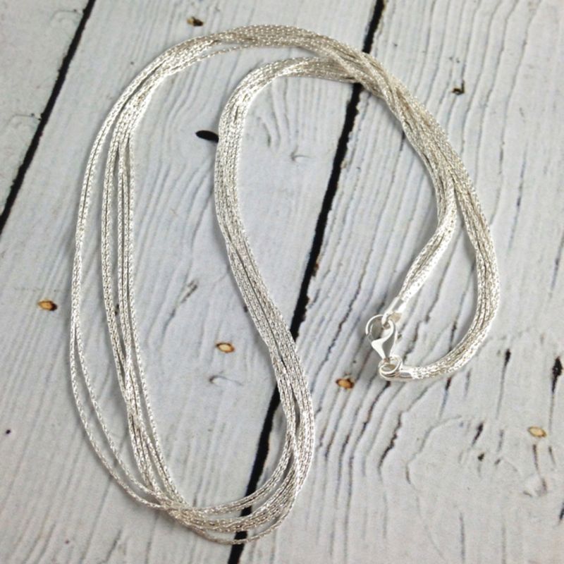 18" Sterling Silver Spark Chain Necklace