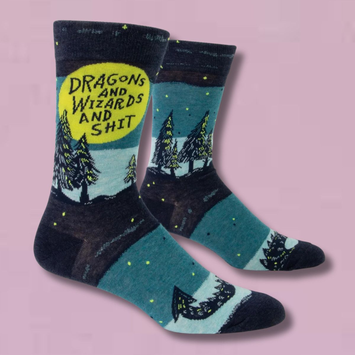 Dragons &amp; Wizards &amp; Shit Men's Crew Socks