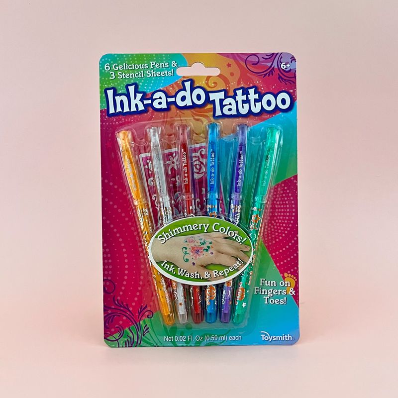 Ink-a-Do Tattoo Pens, Set of 6 Gel Pens